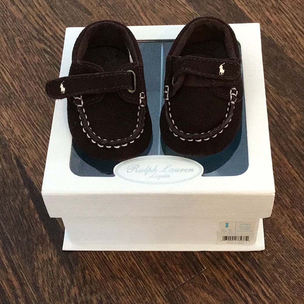 Ralph Lauren suede captain EZ shoes infant 1